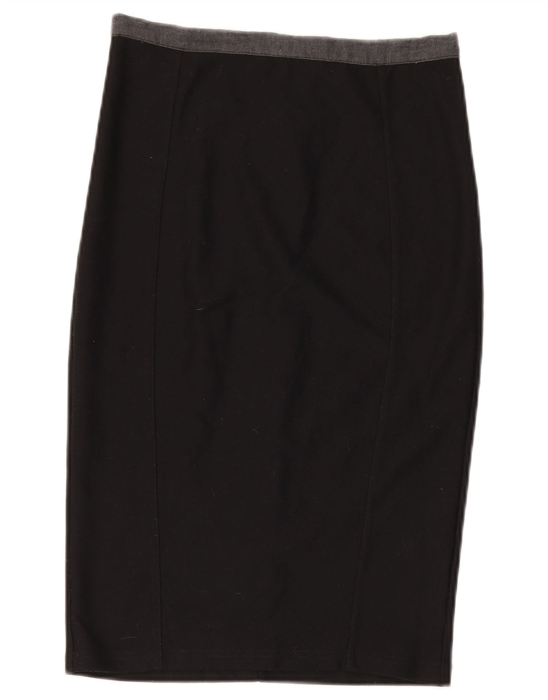Topshop Damen Bleistiftrock UK 10 Small W28 Schwarz Polyester