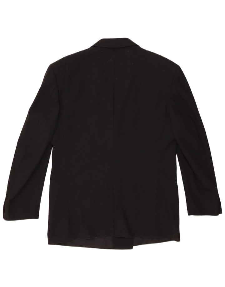 Trussardi Herren-Blazer, zweireihig, IT 52 XL, schwarze Schurwolle