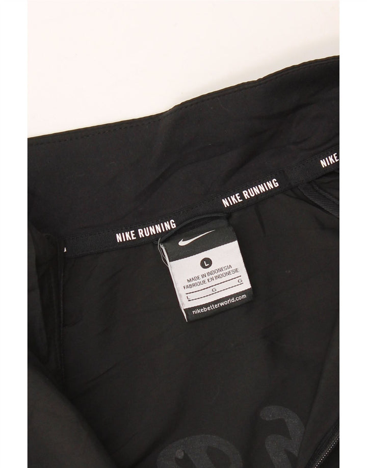 NIKE Mens Graphic Tracksuit Top Jacket Large Black Polyester Vintage Nike and Second-Hand Nike from Messina Hembry 