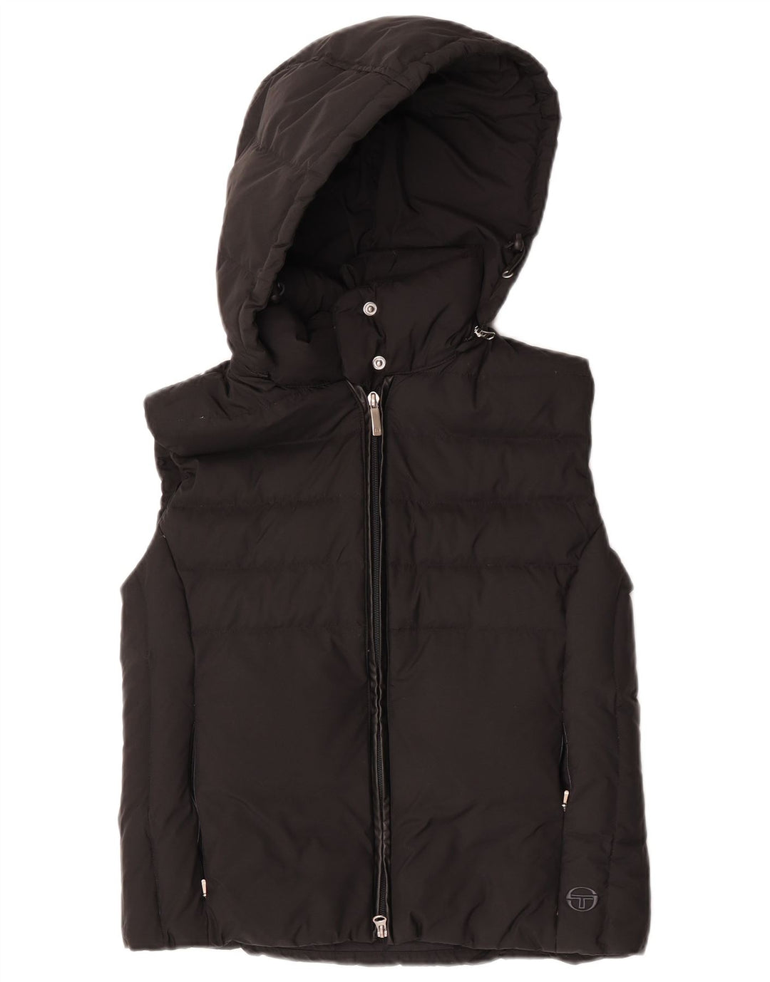 Sergio Tacchini Damen Kapuzenweste IT 44 Medium Schwarz
