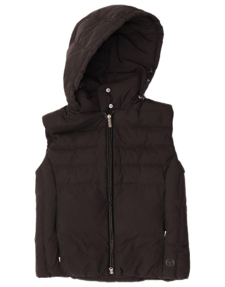 Sergio Tacchini Damen Kapuzenweste IT 44 Medium Schwarz