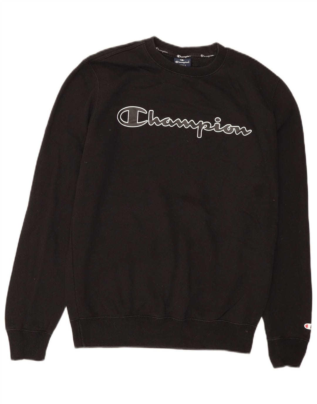 Champion Herren-Sweatshirt mit Grafik, Größe S, schwarze Baumwolle