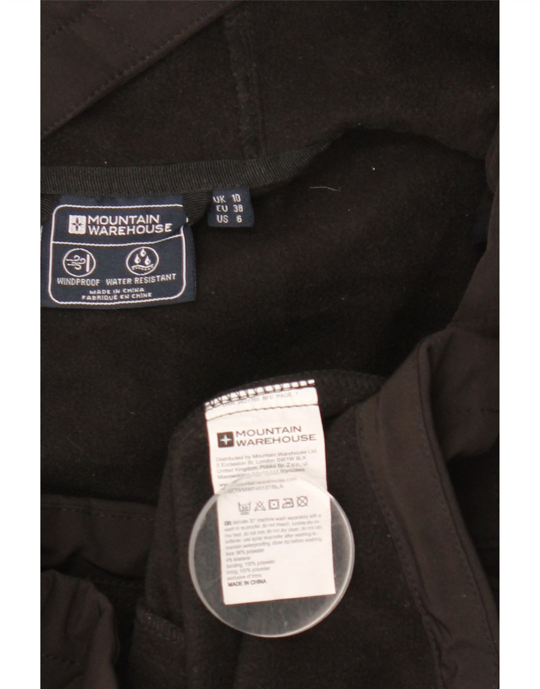 Mountain Warehouse Damen-Windjacke mit Kapuze, Gr. 10, Schwarz