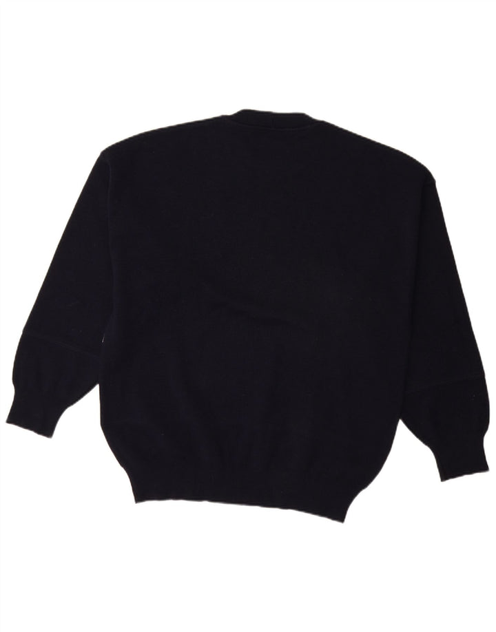 Il Granchio Herren-Pullover mit Rundhalsausschnitt, groß, Marineblau, Farbblock