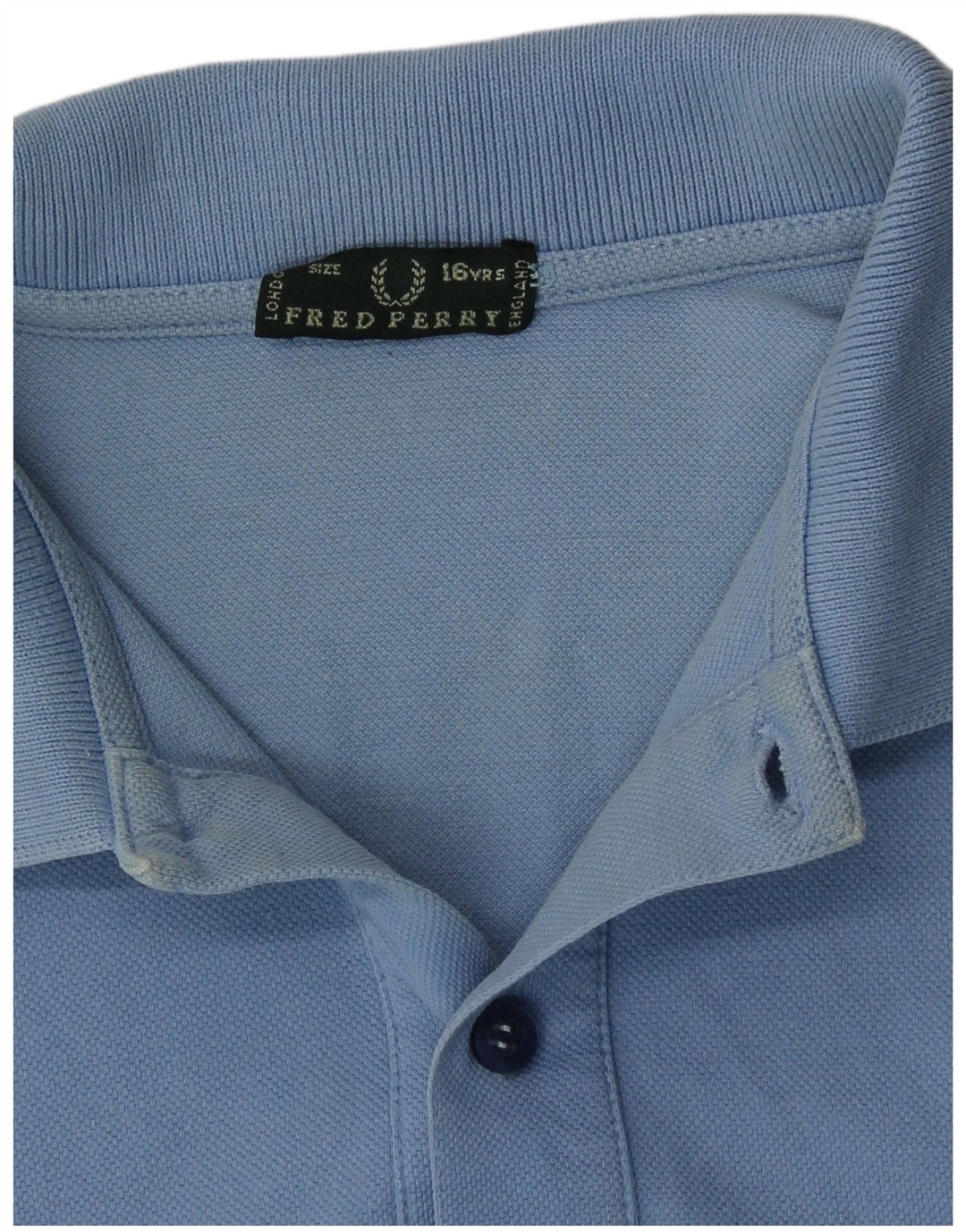 Fred Perry Jungen-Poloshirt, 15–16 Jahre, blaue Baumwolle