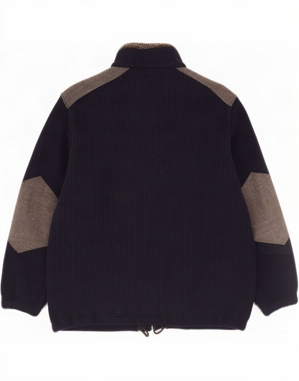 Colmar Herren-Strickjacke XL Marineblau Colourblock-Wolle