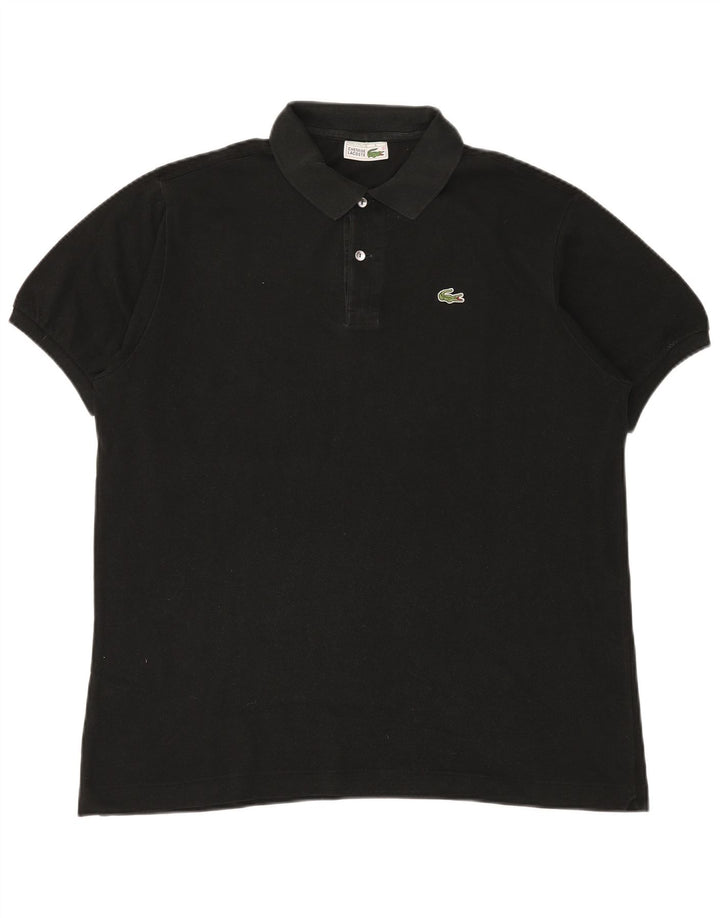 LACOSTE Herren-Poloshirt, Größe 6 XL, schwarze Baumwolle