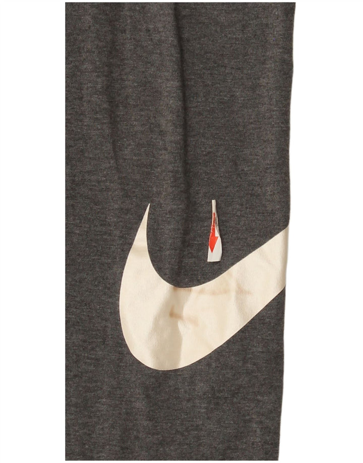 Nike Womens Graphic Leggings UK 12 Mittelgrau gefleckte Baumwolle