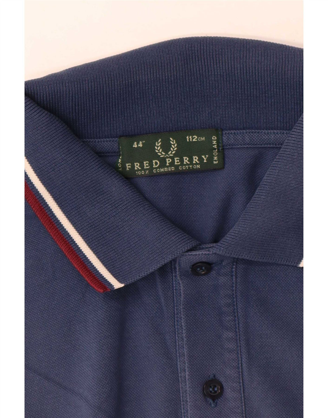 Fred Perry Herren-Poloshirt aus mittelblauer, gestreifter Baumwolle