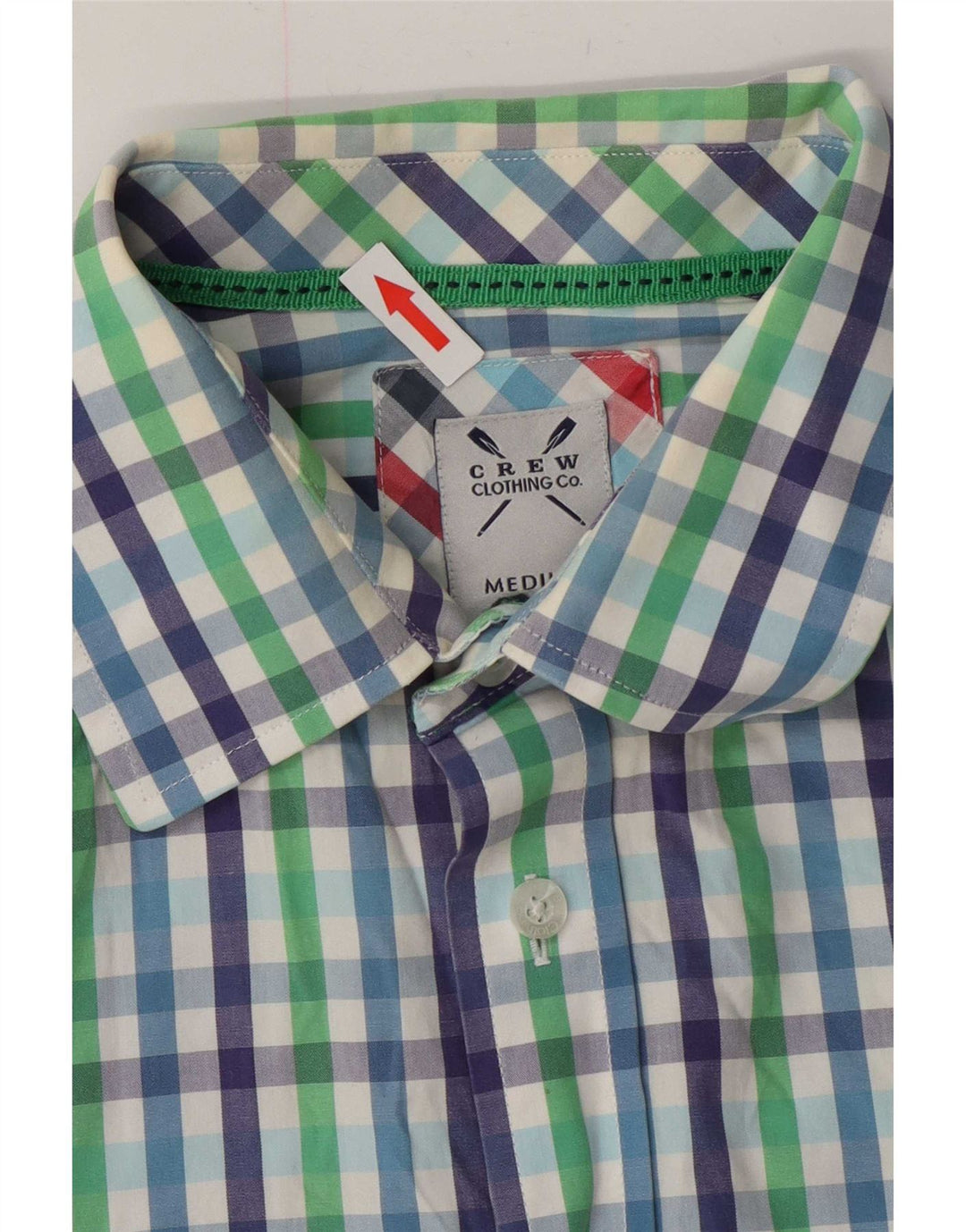 Crew Clothing Herren-Hemd mit klassischer Passform, mittelgroße, mehrfarbige Gingham-Baumwolle