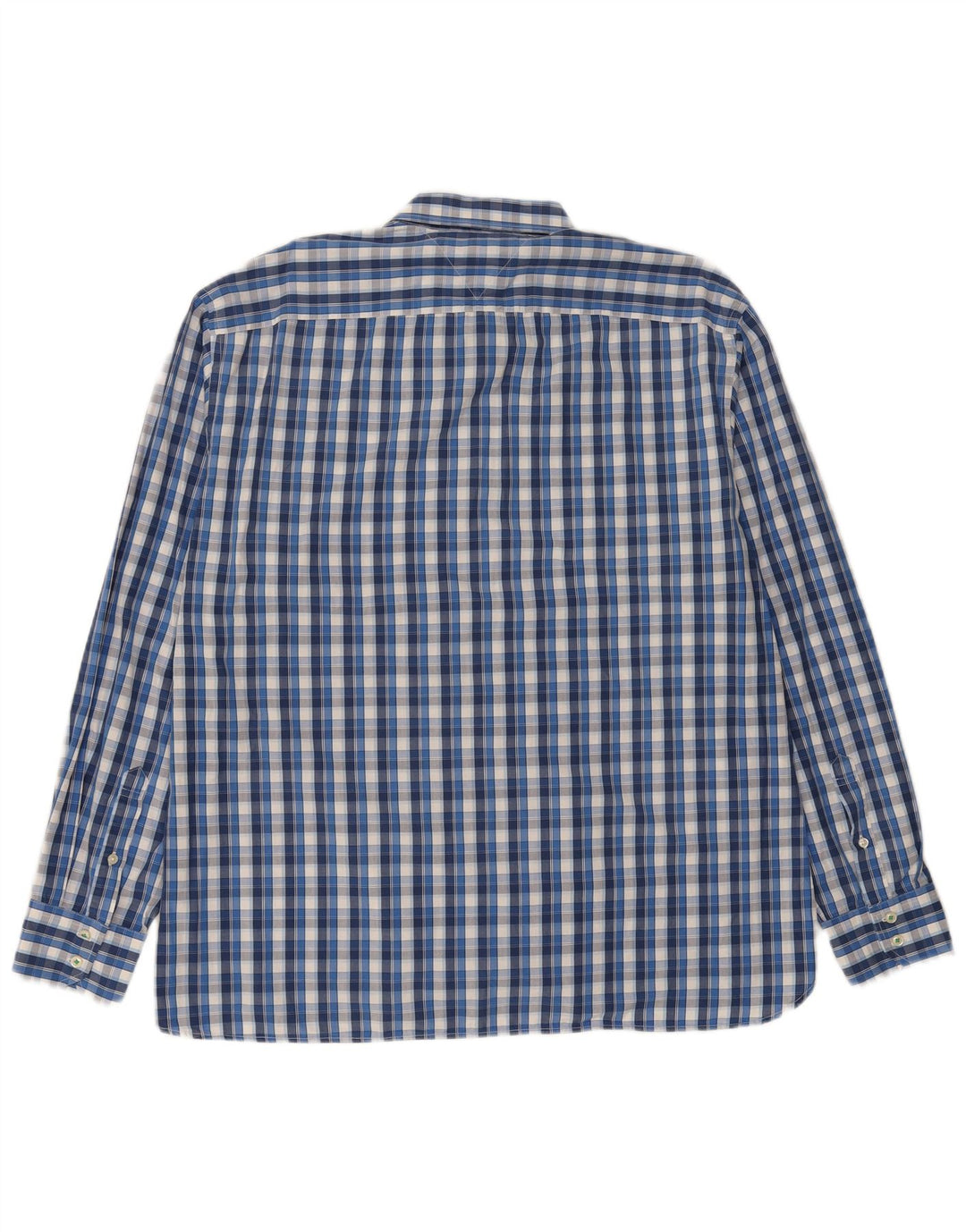 TOMMY HILFIGER Mens Shirt 2XL Blue Check Cotton