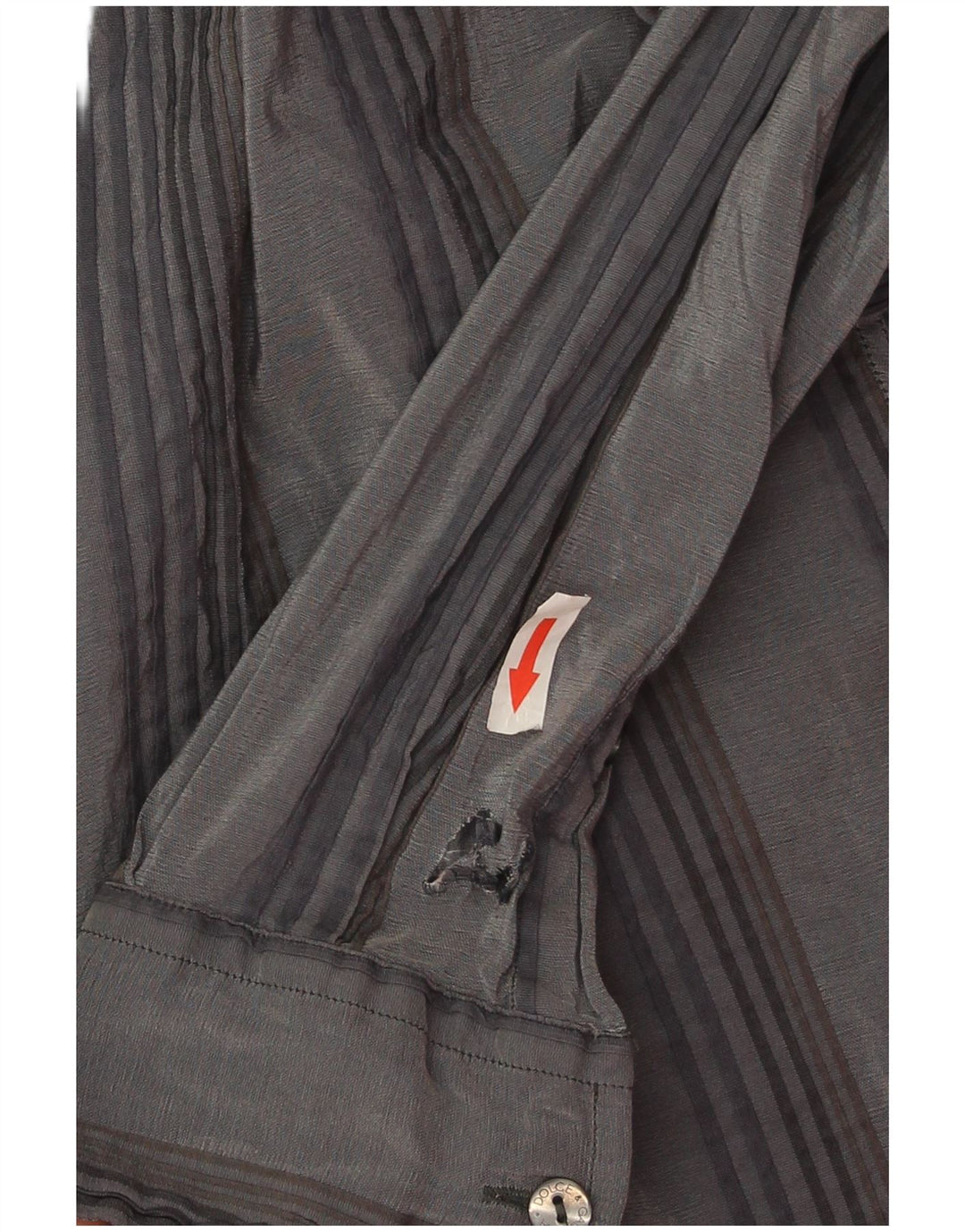 Dolce & Gabbana Herrenhemd, Größe 16 41, groß, grau gestreift