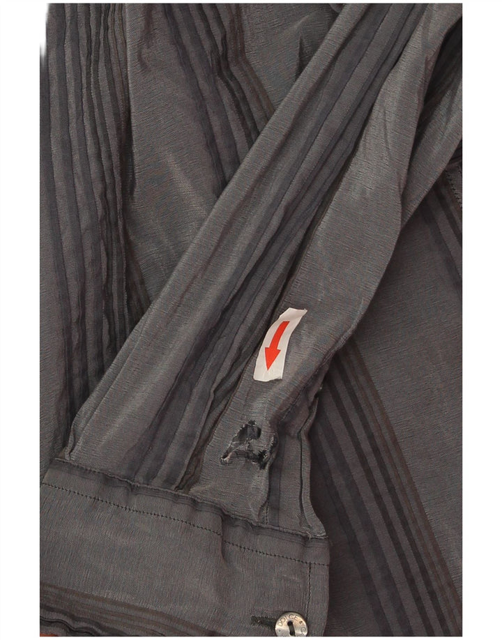 Dolce & Gabbana Herrenhemd, Größe 16 41, groß, grau gestreift