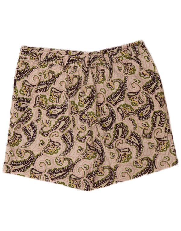 Boden Womens Casual Shorts UK 16 Large W34 Mehrfarbige Paisley-Baumwolle