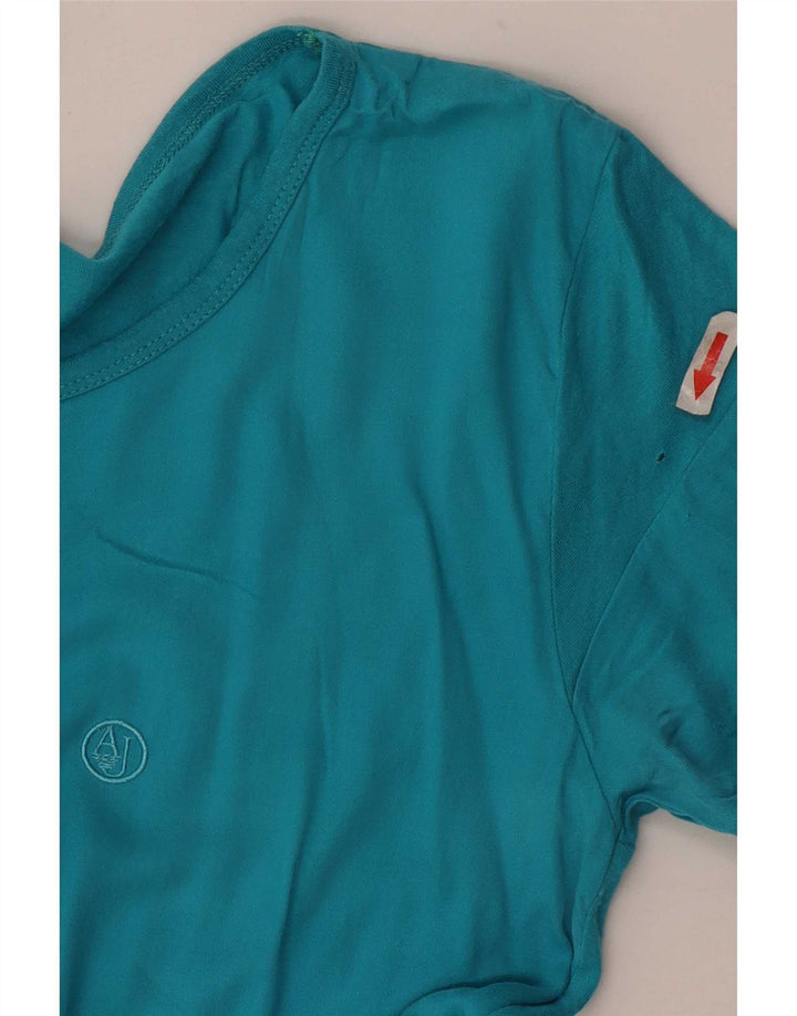 Armani Jeans Damen T-Shirt Top UK 12 Mittelblau