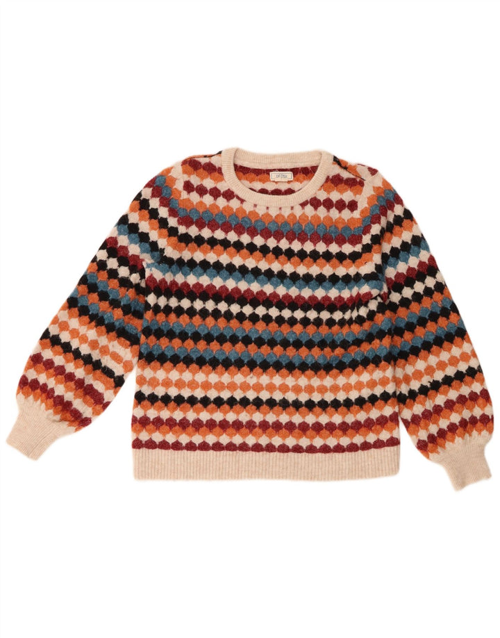Fat Face Damen-Pullover mit Rundhalsausschnitt, Gr. 10, Größe S, mehrfarbig