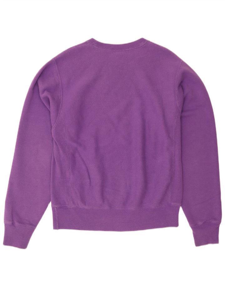CHAMPION Herren Reverse Weave Graphic Sweatshirt Pullover Small Lila Baumwolle