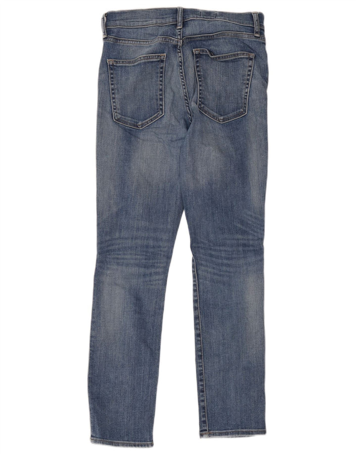 Gap Damen Distressed Slim Straight Jeans W28 L28 Blaue Baumwolle
