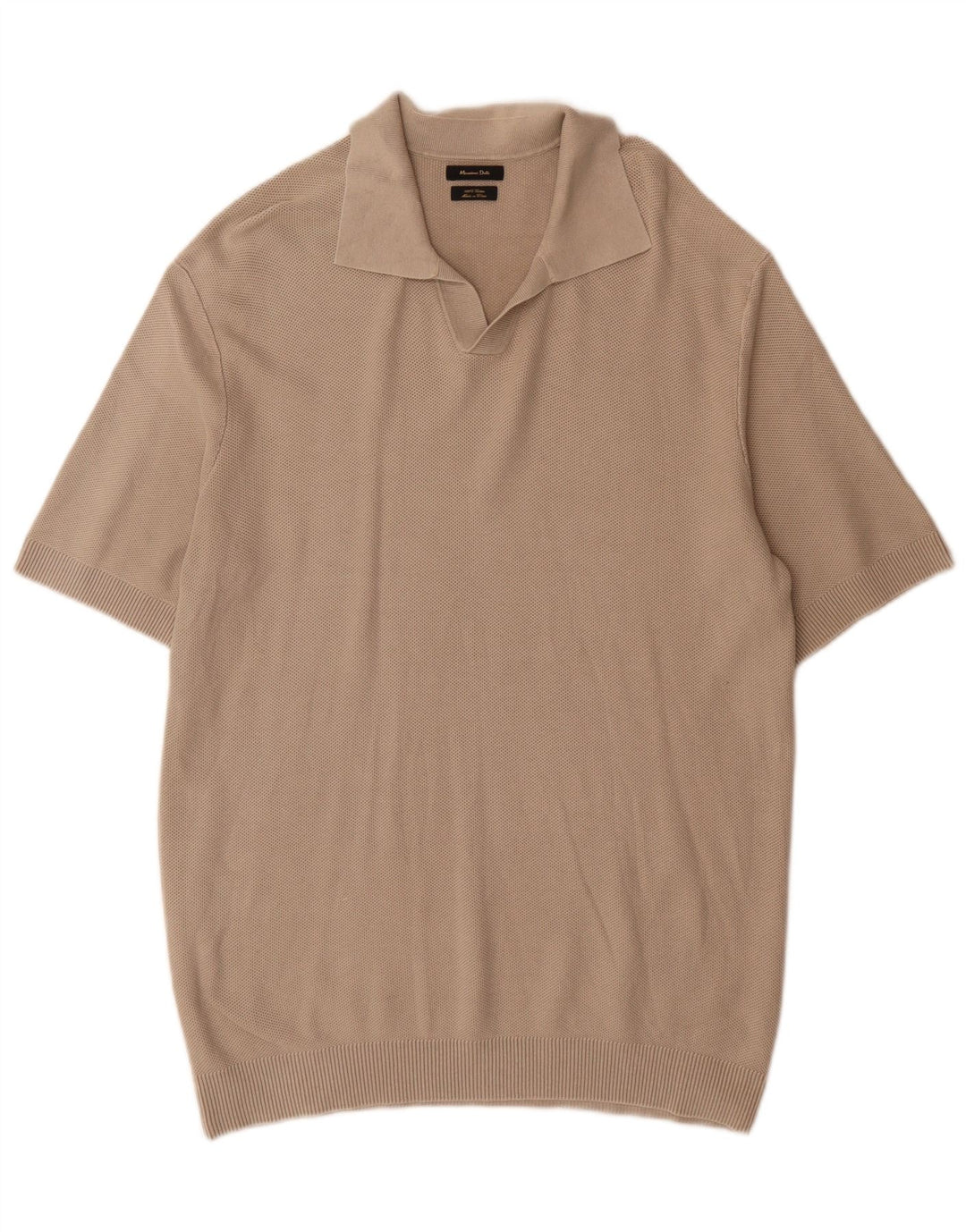 Massimo Dutti Herren-Poloshirt, große graue Baumwolle
