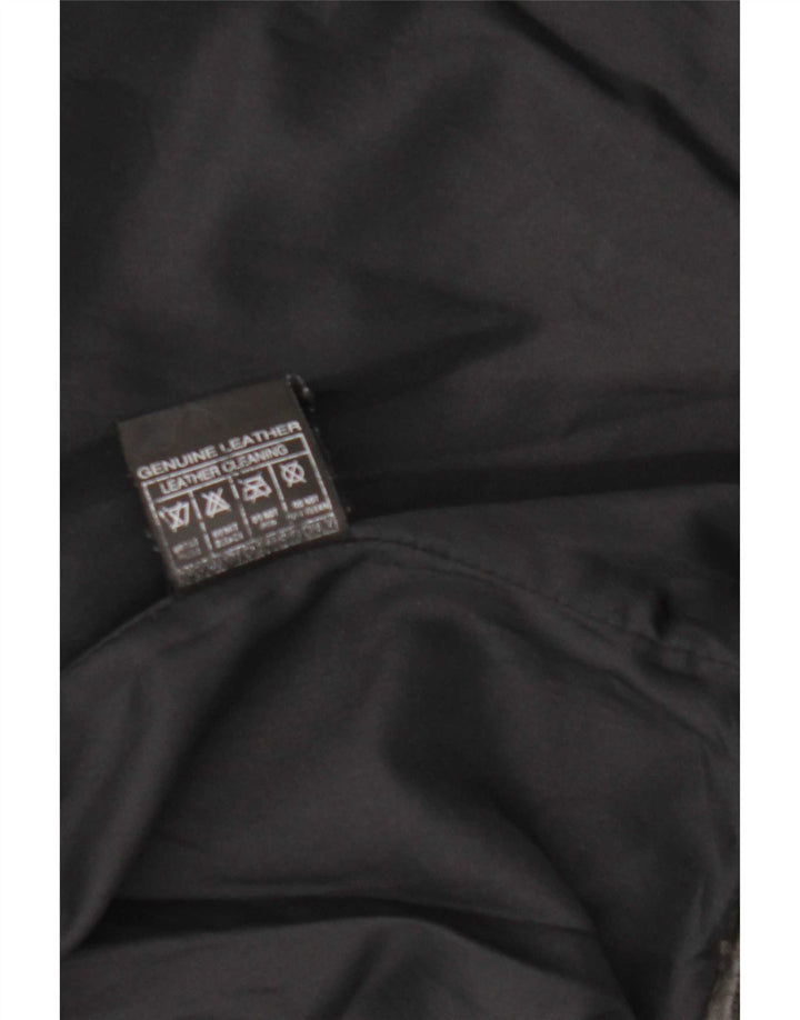 Vintage Herren Bomber Lederjacke UK 36 Small Schwarz