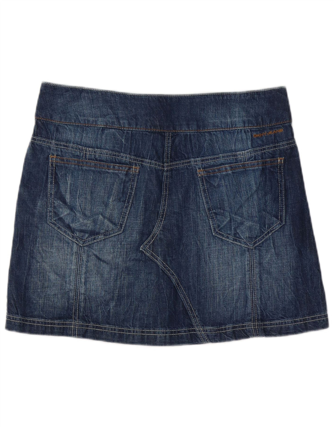 Dkny Damen Mini-Jeansrock US 8 Medium W32 Blau