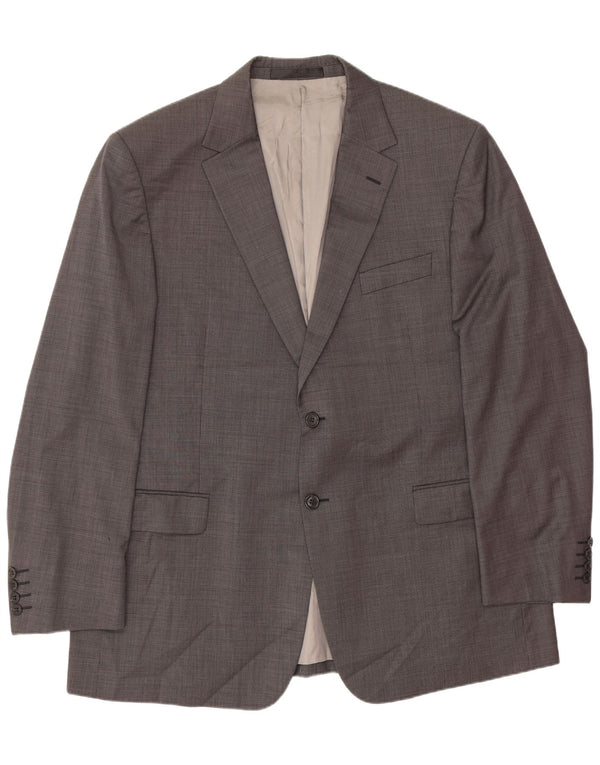 Marks & Spencer Herren-Blazer mit 2 Knöpfen, UK 44, XL, graue Wolle