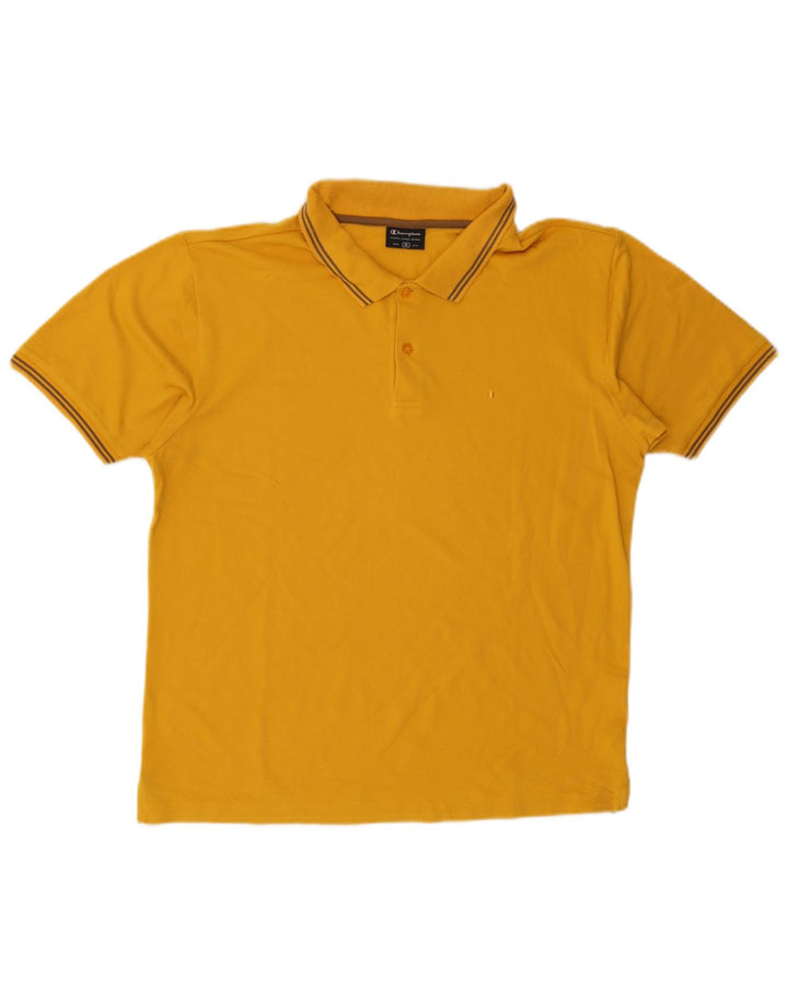 Champion Herren-Poloshirt aus mittelgelber Baumwolle
