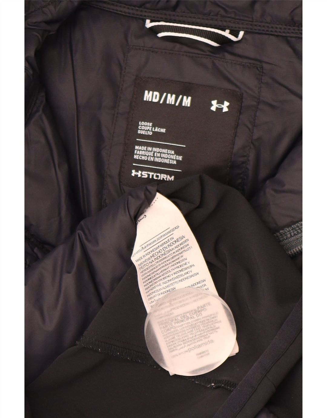 Under Armour Herren Graphic Wattierte Jacke UK 38 Mittel Marineblau Farbblock
