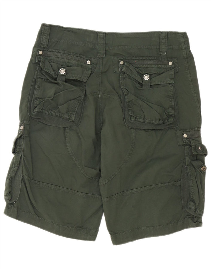 Vintage Herren Cargo Shorts W34 Große grüne Baumwolle