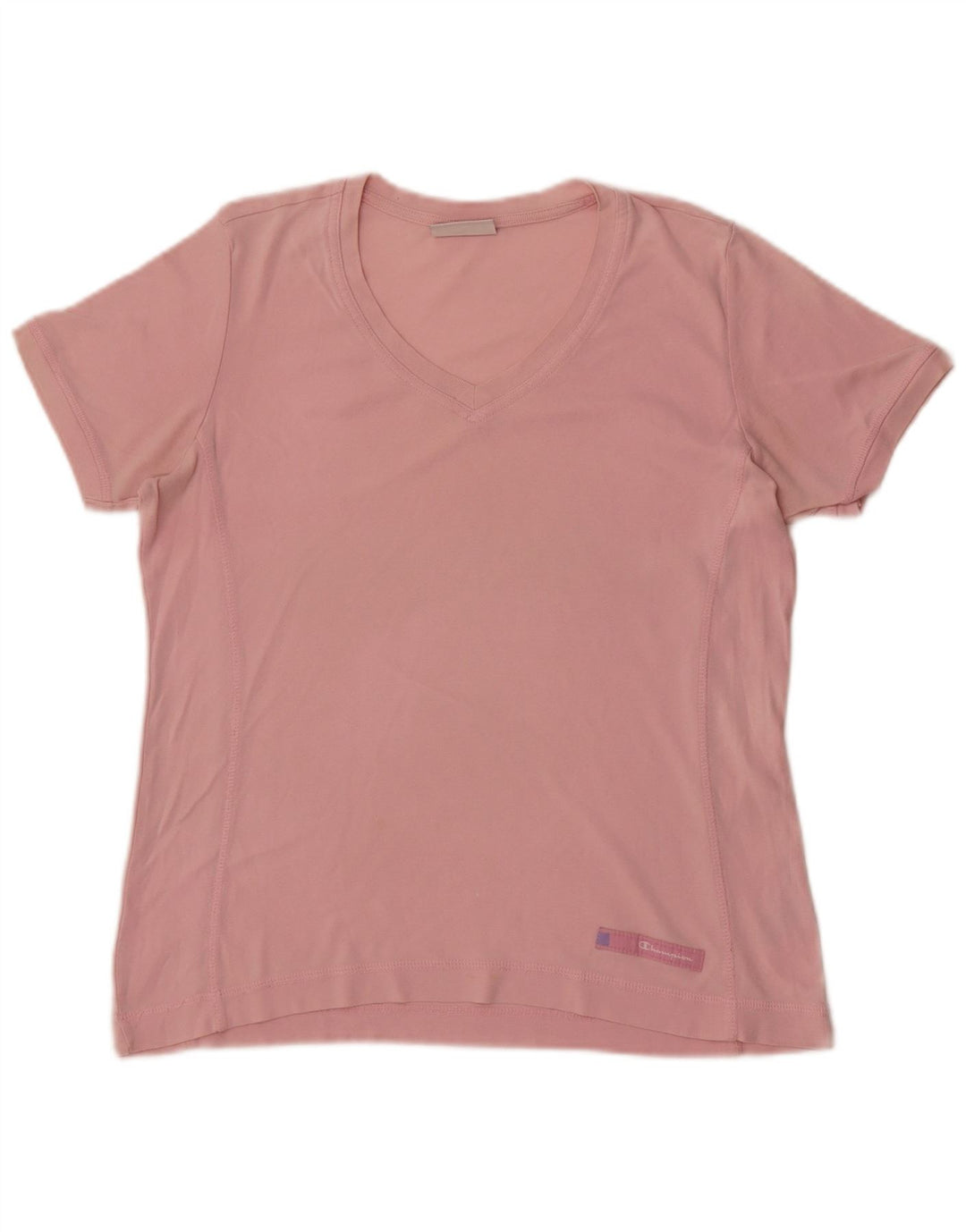 Champion Damen T-Shirt Top UK 14 Mittelrosa Baumwolle