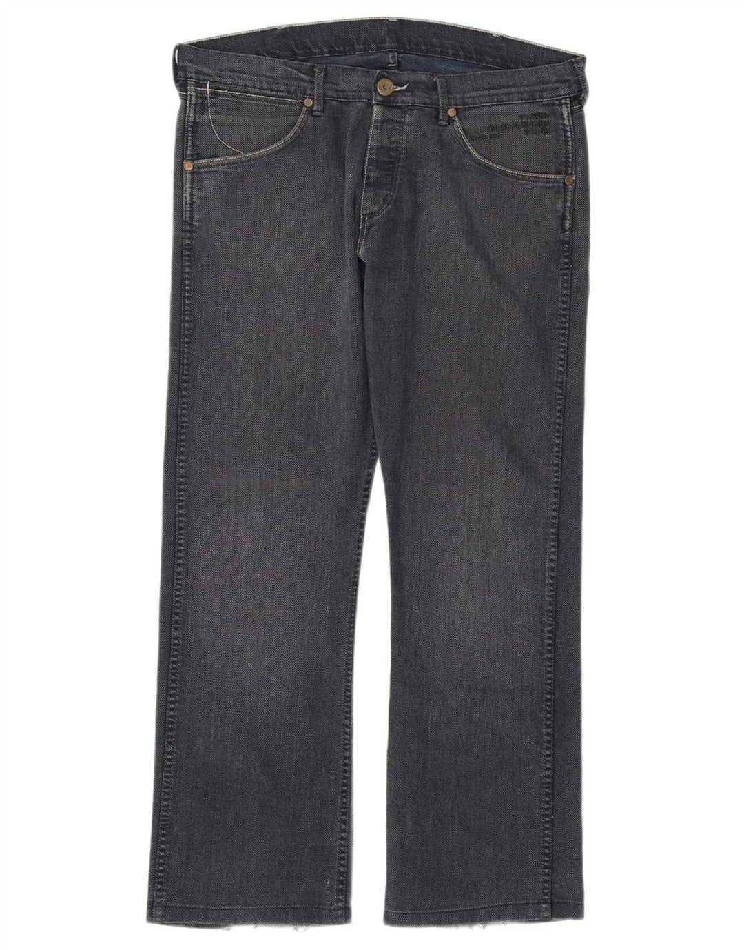 WRANGLER Herren Ace Straight Jeans W36 L30 Marineblaue Baumwolle
