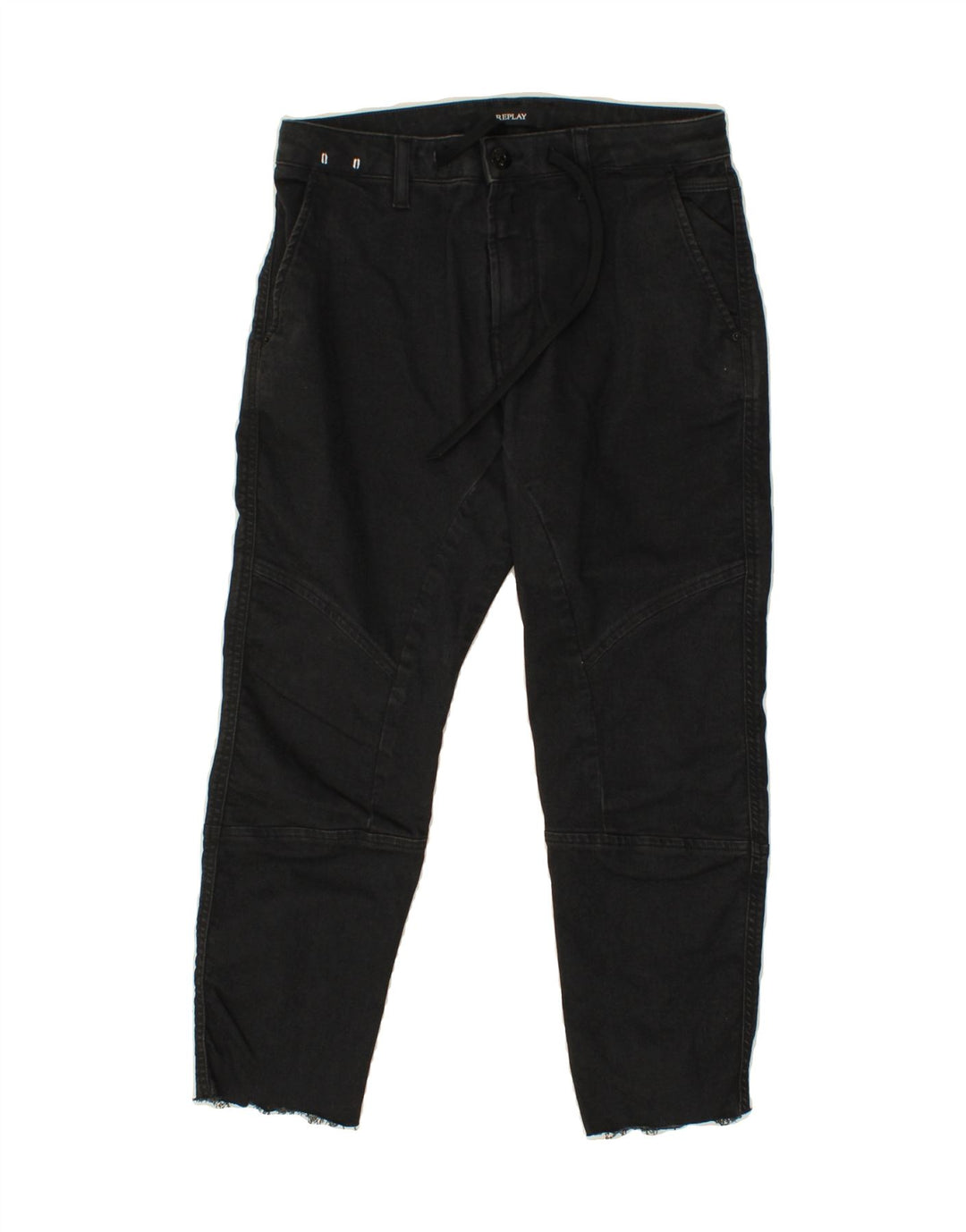 REPLAY Womens Cropped Jeans W27 L24 Black Cotton Vintage Replay and Second-Hand Replay from Messina Hembry 