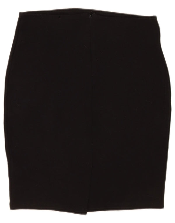 Zara Damen Bleistiftrock Medium W28 Schwarze Viskose