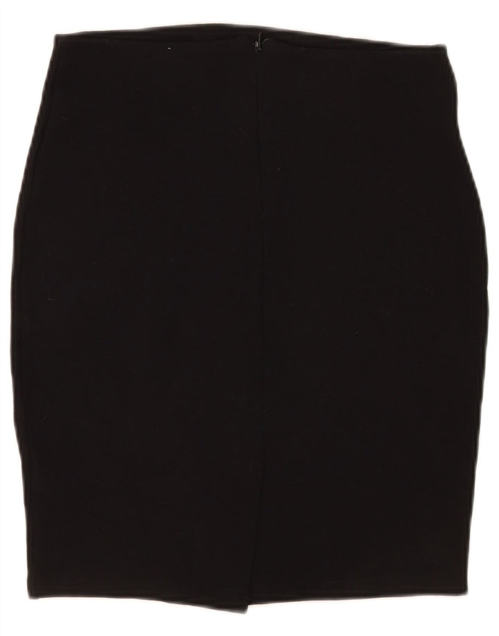 Zara Damen Bleistiftrock Medium W28 Schwarze Viskose