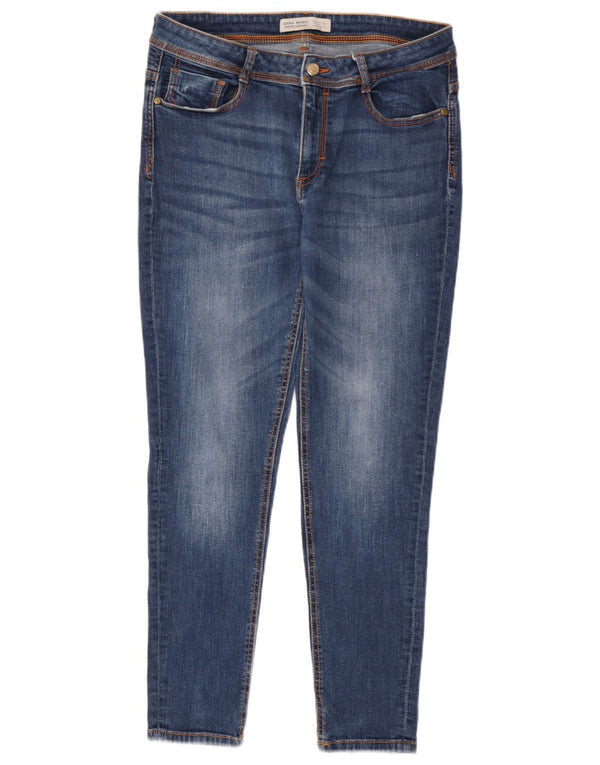 Zara Damen Skinny Jeans EU 42 Large W32 L28 Blaue Baumwolle