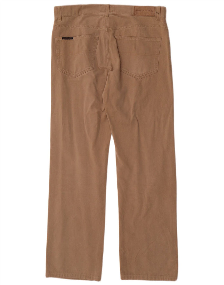 Gant Herren Regular Straight Jeans W33 L32 Beige Baumwolle