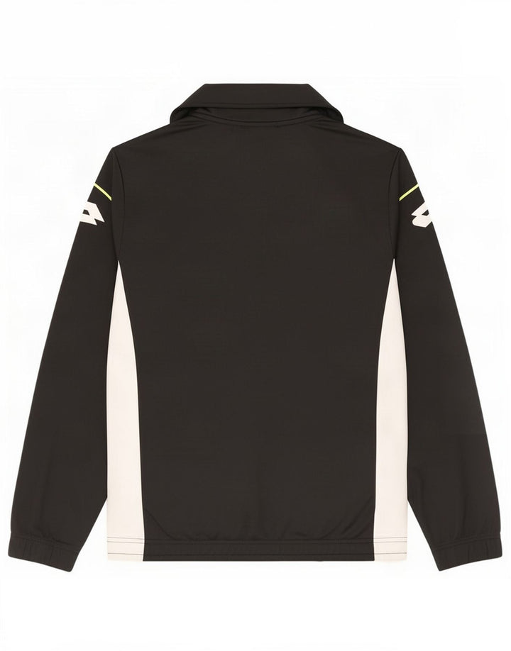 Lotto Herren-Trainingsanzug, Top-Jacke, groß, Schwarz, Farbblock