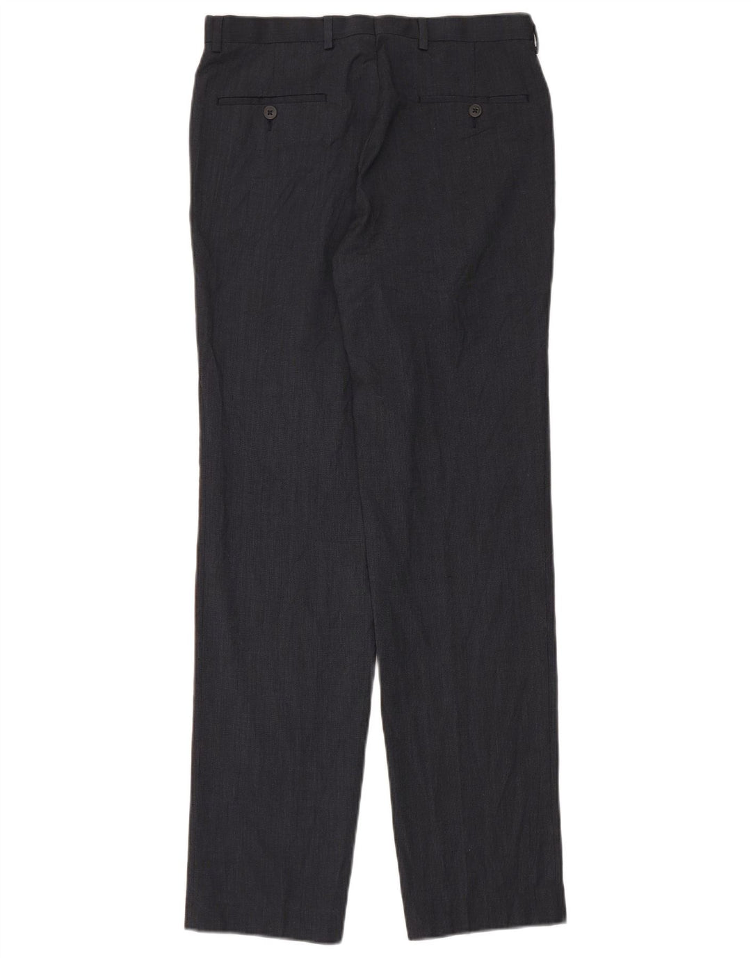 Gerade Herren-Anzughose von Marks & Spencer, W30, L33, marineblaues Polyester