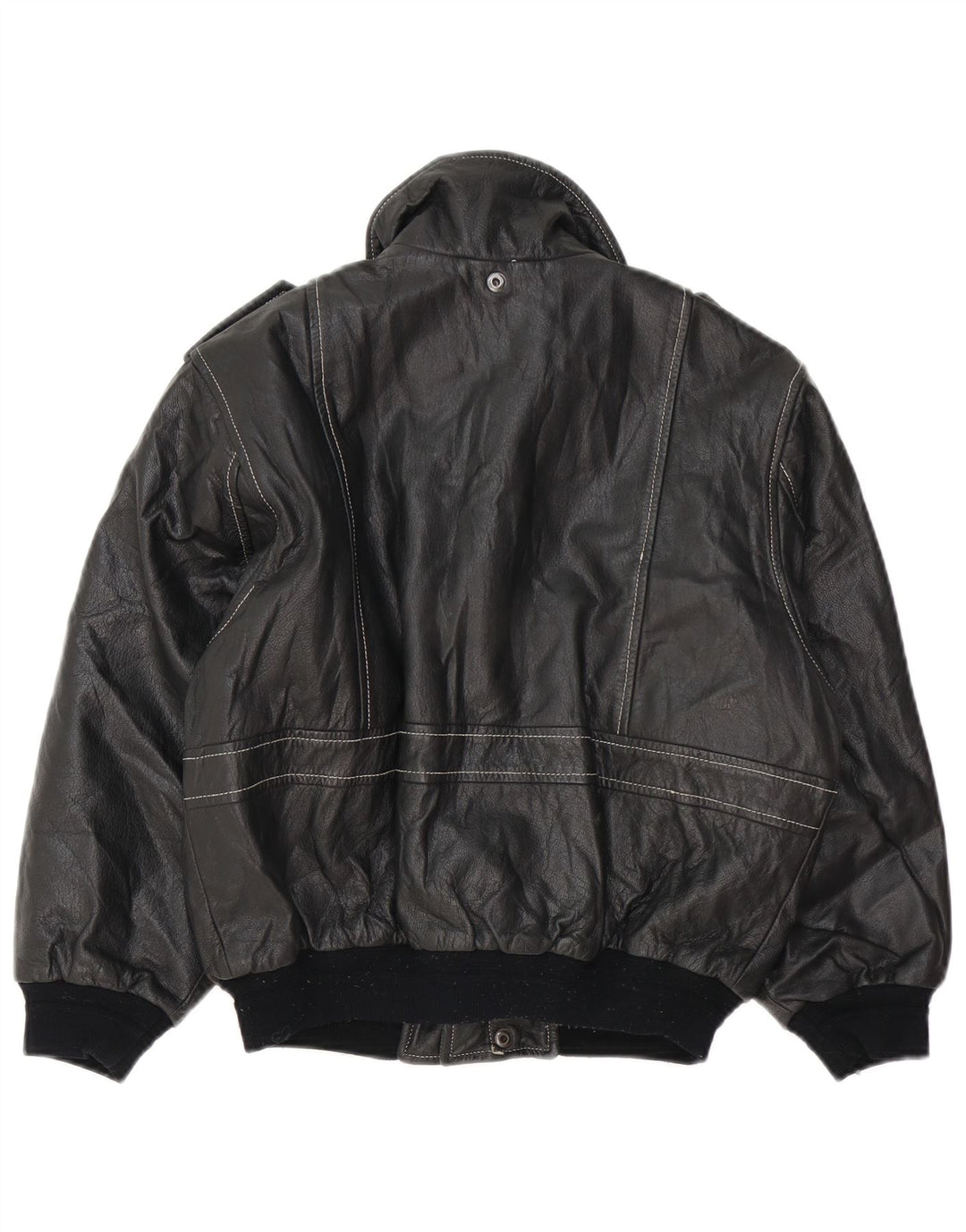 VINTAGE Lederjacke für Jungen, 11–12 Jahre, Schwarz
