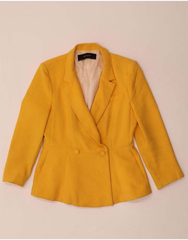 Zweireihiger Blazer für Damen von Zara, Größe 44, Gelb