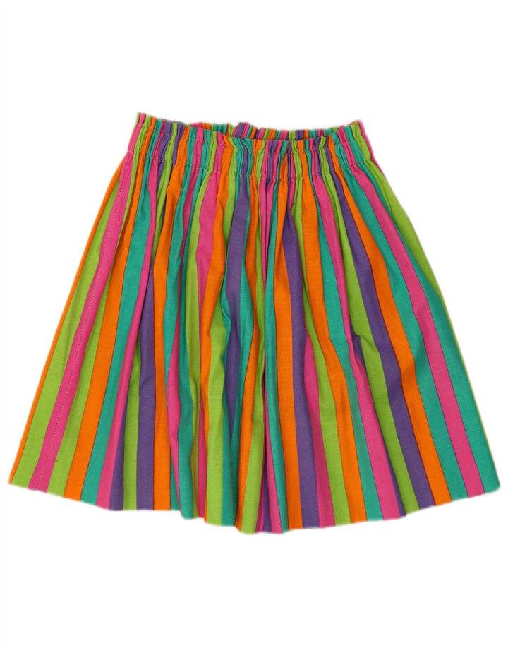 VINTAGE Womens A-Line Skirt W24 XS Multicoloured Striped