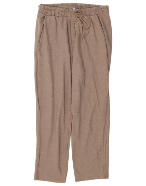 Zara Damen Crop-Trainingshose UK 12 Medium Beige