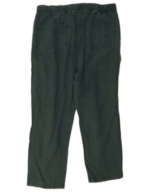 Gerade Freizeithose für Damen von Zara, Größe L, W30, L32, grünes Lyocell