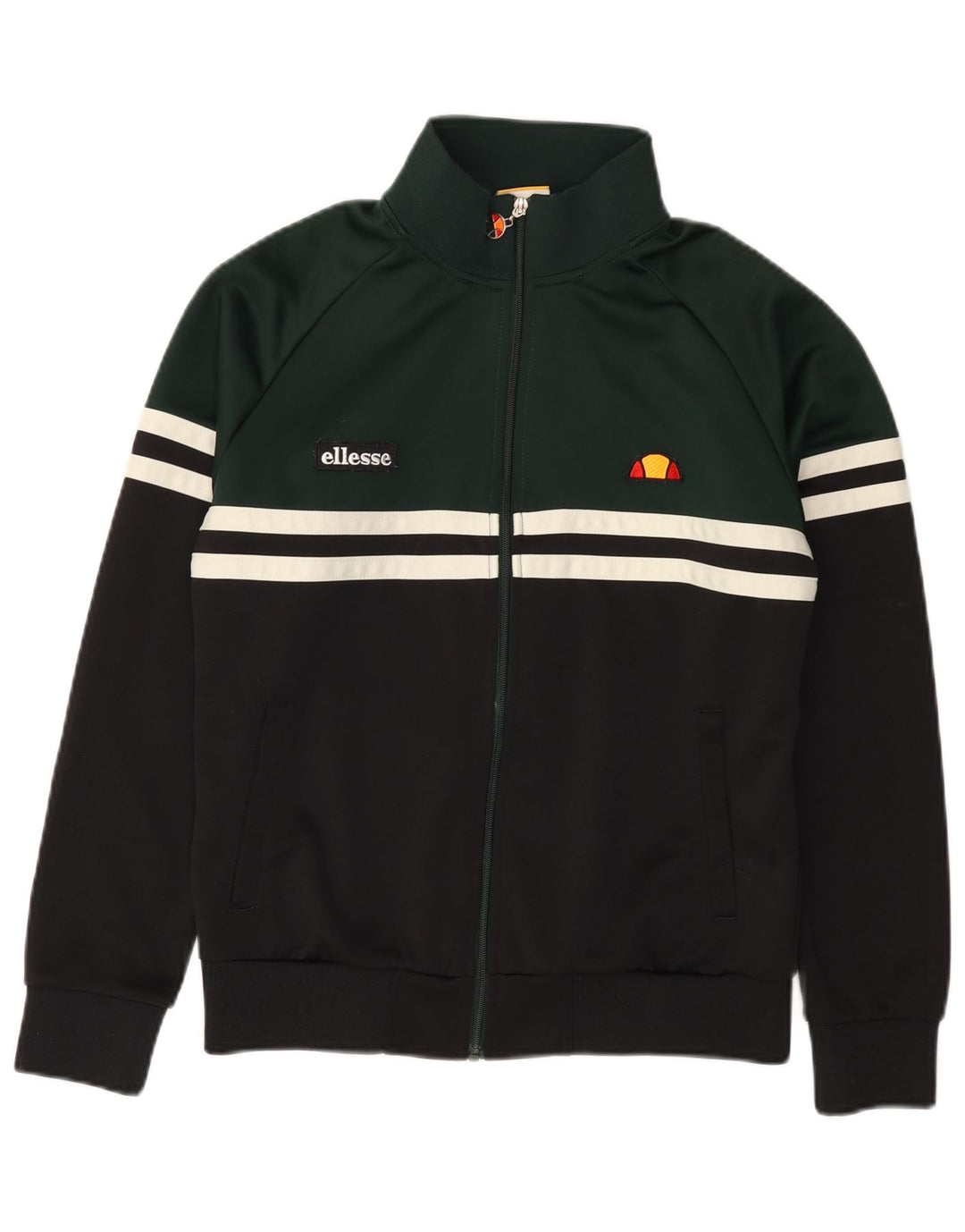 Ellesse Herren Heritage-Trainingsanzugoberteil, Jacke, Größe S, Schwarz, Farbblock