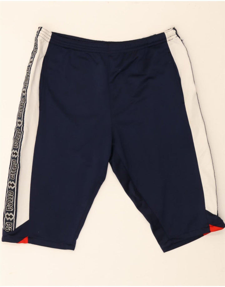 ERREA Mens Graphic Sport Shorts XL  Navy Blue Colourblock Vintage Errea and Second-Hand Errea from Messina Hembry 