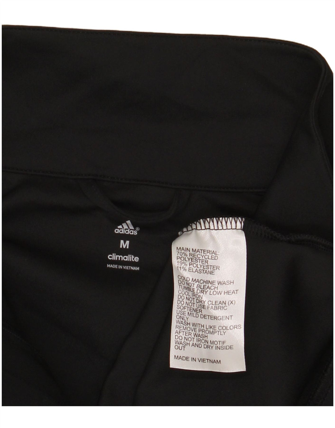 ADIDAS Damen Climalite Trainingsanzug Top Jacke UK 12 Medium Schwarz Geometrisch