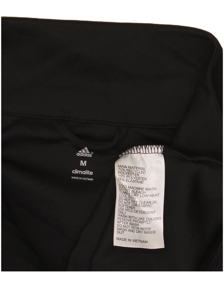 ADIDAS Damen Climalite Trainingsanzug Top Jacke UK 12 Medium Schwarz Geometrisch