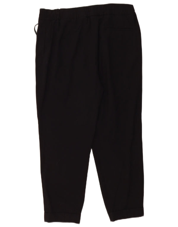 Marks & Spencer Damen Tapered Freizeithose UK 16 Large W36 L27 Schwarz
