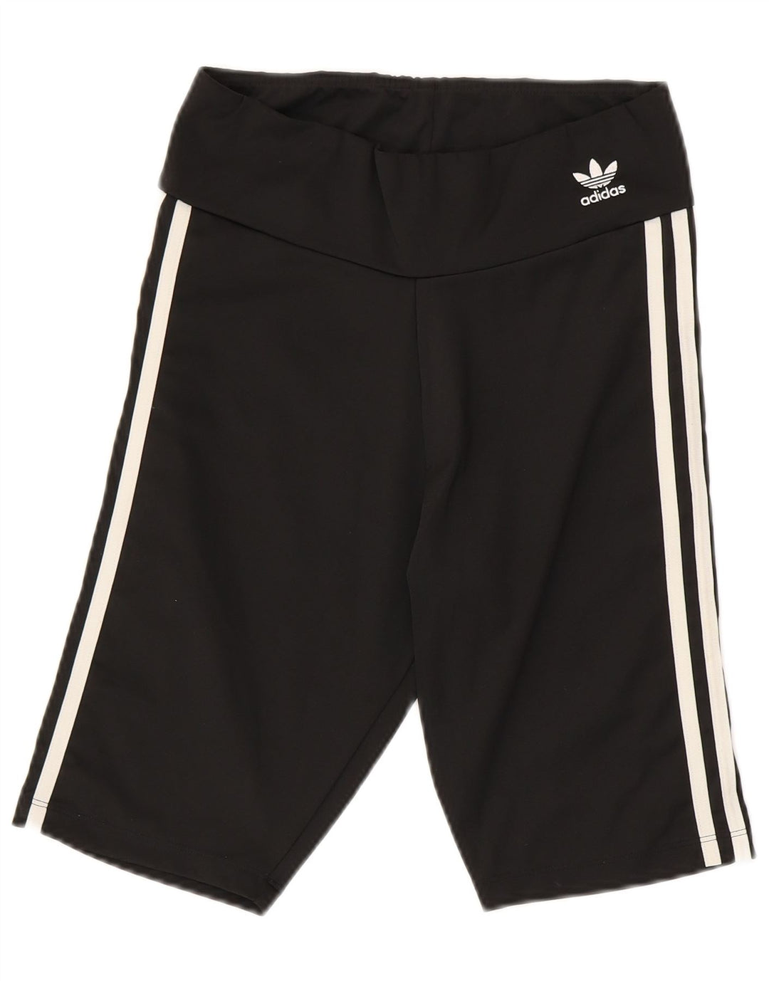 ADIDAS Damen Sportshorts UK 12 Medium Schwarz Polyester