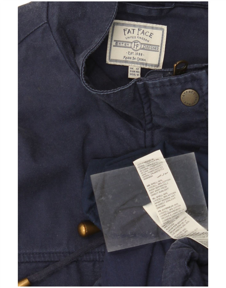 FAT FACE Damen Militärjacke UK 12 Medum Marineblau Lyocell